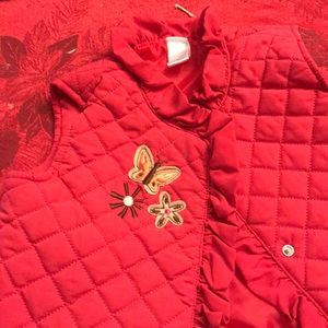 Baby girl vest snap up front